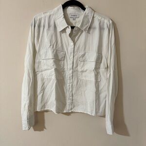 Evereve Off-White Button-Down Shirt
